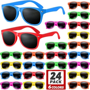 Kids Sunglasses Party Favors, 24Pack Neon Sunglasses for Kids, Boys and Girls - Picture 1 of 7