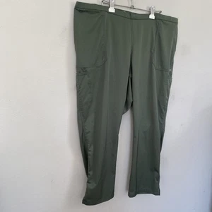 Carhartt Force 3XL Petite Military Green Pants Cargo Pockets Drawcord Hiking - Picture 1 of 13