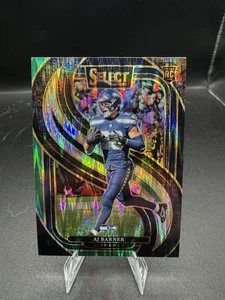 2024 Panini Select - Premier Level AJ BARNER Black & Green Shock #103  (RC) - Picture 1 of 2