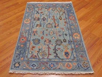 Turkish Oushak Rug,Modern Multicolored Area Rug,Handmade Bohemian Rug 3x5 Ft - Image 1 of 4