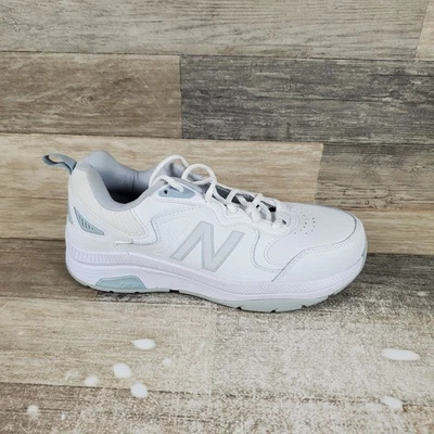 New Balance 857 V3 Womens Shoe Sz 8 D White Gray Leather Low Top Training - Image 1 of 4