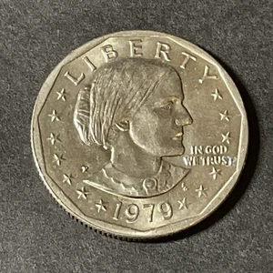 USA 1979 P Susan B Anthony Coin 1 Dollar $1 Apollo 11 Mission eagle olive moon - Picture 1 of 2