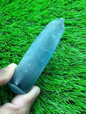 LAB CREATED 90.22 GRAM AQUAMARINE BLUE SPINEL # 106 ROUGH (Full Boule) GEMSTONE - Image 1 of 4