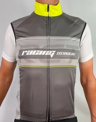 Elite Windoff Packable Cycling Vest in Flouro Yellow/Grey by GSG - Size M - Image 1 of 4