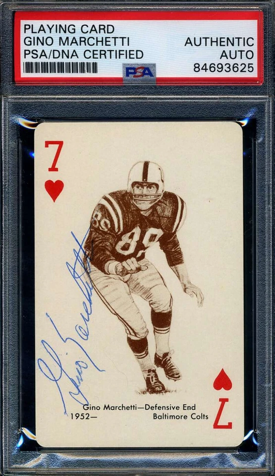Gino Marchetti PSA DNA Signed 1963 Stancraft Autograph - Image 1 of 1