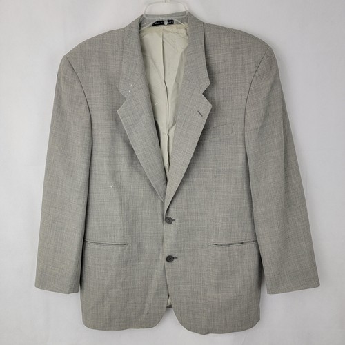 SAINT LAURENT (YSL) Giacca tuta blazer uomo YVES SAINT LAURENT 46? Cappotto sportivo GRIGIO lana *FORI macchia