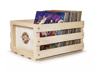 Crosley AC1004A-NA Schallplatten-Aufbewahrungskiste für bis zu 75 Alben, natürliche Elektr... - Bild 1 von 4