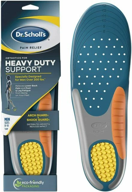 Dr Scholls Heavy Duty Support Pain Relief Mens Orthotics - Size 8-14