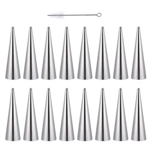 16 Pcs Baking Tubes Horn Shaped Molds Croissant Tool Miss Tools Pastry Conical - Picture 1 of 12