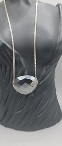Silpada Sterling Silver Faceted Hematite Ignite Pendant Necklace 20" 925 Chain - Picture 1 of 12