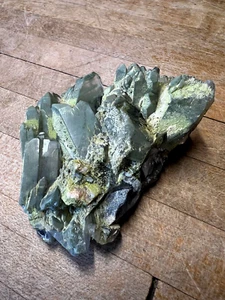 Rare Dream Shamanic DBL Terminated Quartz Crystal Epidote and Green Chloride 203 - Picture 1 of 12