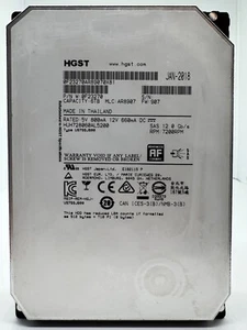 6TB HGST HUS726060AL500 interne Festplatte SAS 3,5" 0F23270 7200upm 6 TB - Afbeelding 1 van 4