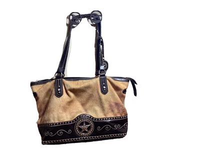 Mujer Blazin Roxx Bolso de Mano/Cartera Estrás Texas Star Marrón/Tostado Foto 1 de 4