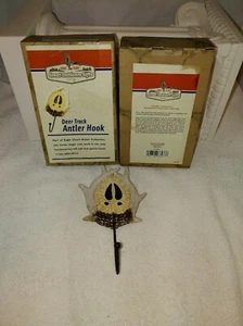 2 Eagle Claw Great Outdoors Gifts Deer Track Antler Hooks Cabin Decor NEW - Picture 1 of 5
