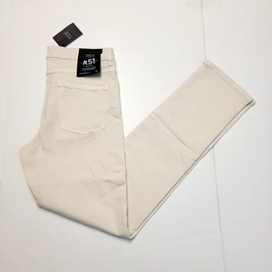 $ 228 neu RYE 51 Silohose für Herren 32 x 33 cremeweiß gerade Passform französischer Twill Freizeit - Bild 1 von 8