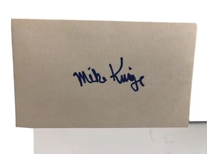 MIKE KINGERY INDEX CARD SIGNED 1986-96 ROYALS GIANTS - Picture 1 of 3