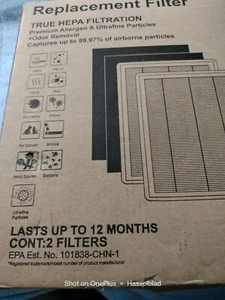 2 Hepa Size A Replace Model # lAF-H100A 2 PACK - Picture 1 of 9