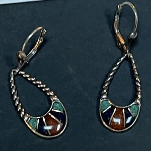 Silver 925 Gemstone Chandler Earrings - Picture 1 of 12