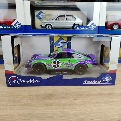 VOITURE SOLIDO PORSCHE 911 RSR PURPLE HIPPY TRIBUTE 1973 1:18 NEUF.B S1801117 - Photo 1/4