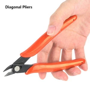 Mini Diagonal Pliers Electrical Wire Cable Cutter Side Snips Flush Pliers Red - Picture 1 of 10