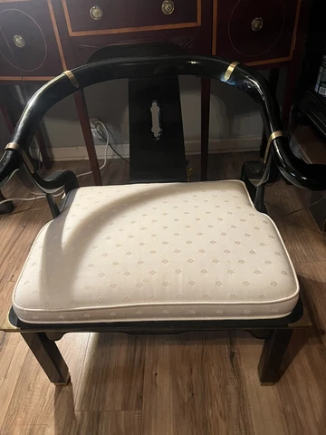 Vintage Chinese Ming Style  Horse Shoe Lounge Chair by Century Chair  Co Cover