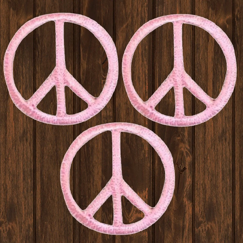 Mini Peace Sign Embroidered Patch — 3-Pack — Iron On - Image 1 of 1