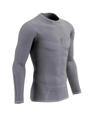 - Compressport On/Off LS Top Maglia Baselayer Maniche Lunghe Uomo, Grigio - Imagen 1 de 4