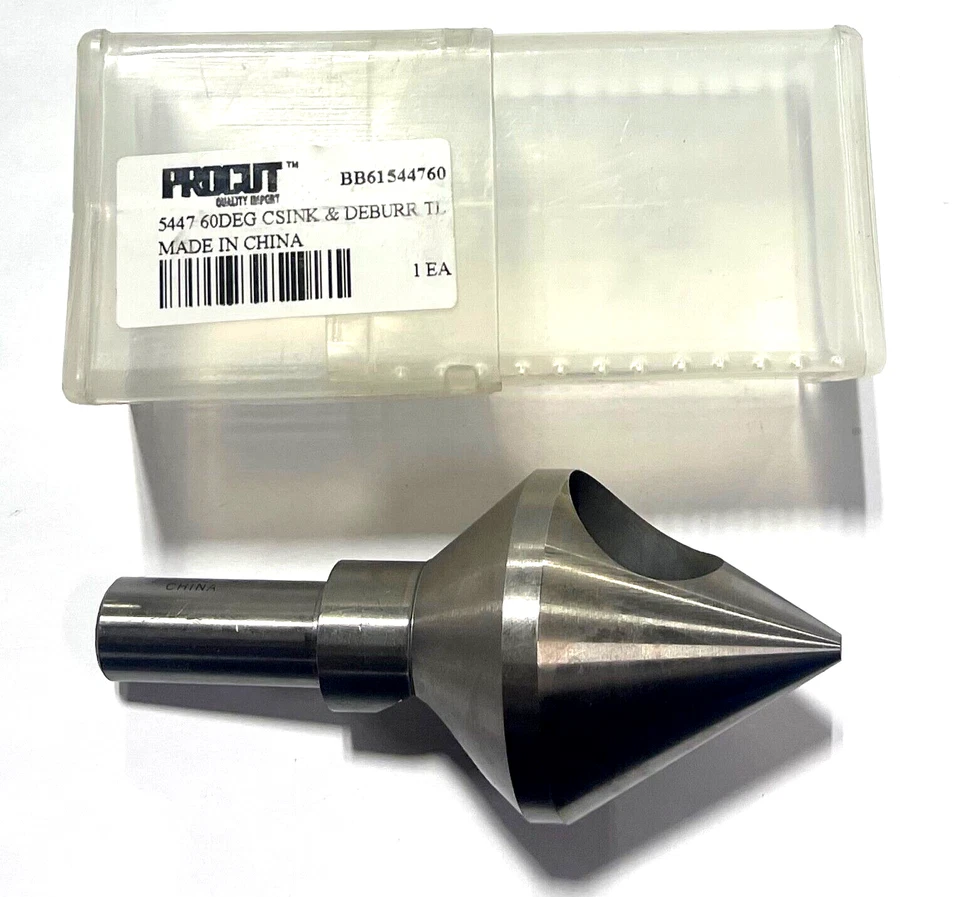 ProCut HSS 60° Pilotless Countersink 1" to 2" Diameter Range 5/8" Shank 0 Flute - Image 1 of 1
