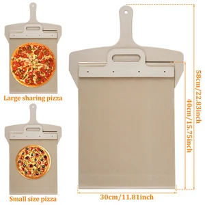 Sliding Pizza Peel Portable Sliding Pizza Shovel Reusable Pizza Slider leqqy+ - Picture 1 of 10