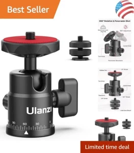 Compact ULANZI H28 Mini Ball Head with 5.5lb Load Capacity for Panoramic Shots - Picture 1 of 13