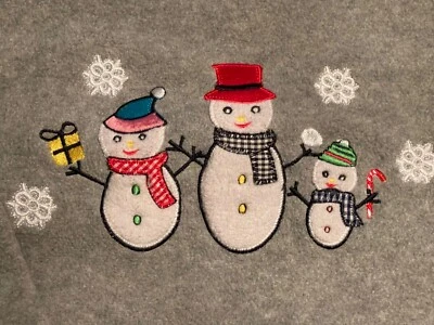 Damas/Juniors Stephanie Rogers Gris Muñecos de Nieve ⛄️ Familia Navidad🎄Sudadera M Foto 1 de 3