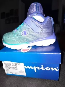 Toddler Girls 5 1/2 Champion Mermaid Color Sneakers Shoes New - Picture 1 of 4