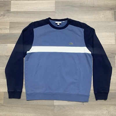 Lacoste Navy Blue Color Block Pullover Sweater (SH0862) - Size US L - Image 1 of 4