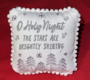 New Wondershop O Holy Night The Stars Are Brightly Shining Pillow Ornament Mini - Picture 1 of 4