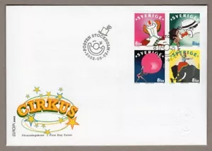 Sweden 2002 Europa Cept - circus - art - FDC ( face value price ) - Picture 1 of 1