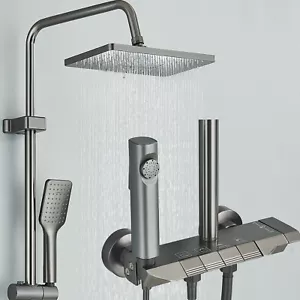 Duscharmatur Edelstahl Duschset Regendusche Handbrause Mischbatterie Duschsystem - Bild 1 von 12