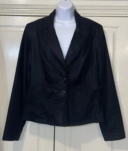 Marona Blazer Women 10 100% Linen Professional Dressy Classy Smart - Picture 1 of 11