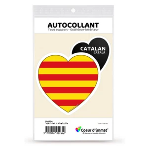 Sticker autocollant Coeur J'aime la Catalogne - Drapée - Imagen 1 de 6