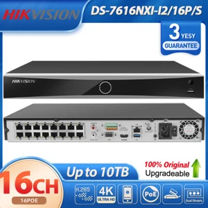 NEW HIKVISION 16CH NVR AcuSense 16POE 4K 12MP Video Recorder DS-7616NXI-I2/16P/S - Bild 1 von 15