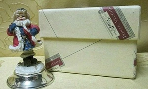 OGGETTO NATALIZIO BABBO NATALE CON BASE IN ARGENTO 925 - Foto 1 di 1