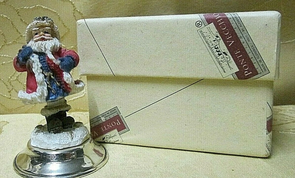 OGGETTO NATALIZIO BABBO NATALE CON BASE IN ARGENTO 925 - Immagine 1 di 1