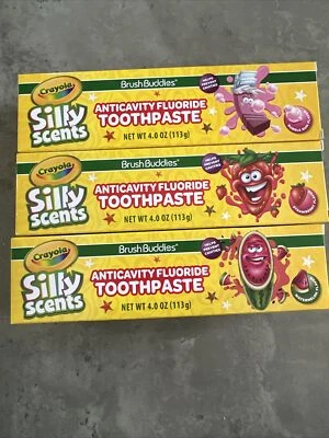 Paquete de 3 pasta de dientes anticavidad Brush Buddies Crayola Silly Scents surtida 4 oz/ea Foto 1 de 3