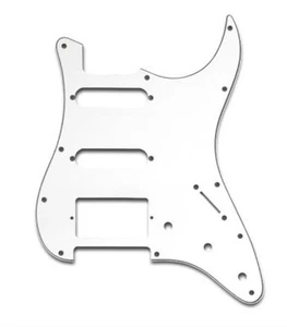New Stratocaster HSS Pickguard WHITE 11 Hole 3 Ply for USA style Strat Guitar - Picture 1 of 3