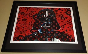 DEATH NYC ltd ed LG framed signed street art print 45x32cm Darth Vader Murakami - Picture 1 of 2