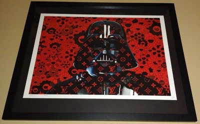 DEATH NYC ltd ed LG framed signed street art print 45x32cm Darth Vader Murakami - Image 1 of 2