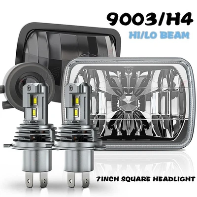 Par de faros LED DRL 5x7" 7x6" para 1986 1987 1988 1989 1990 1991 Mazda RX-7 Foto 1 de 4