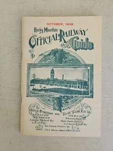 Rocky Mountain Official Railway Guide Oktober 1898 Faksimile - Softcover. - Bild 1 von 5