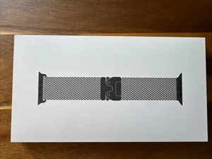 New 2024 Apple Watch Band Black Titanium Milanese Loop 49MM Large MXKH3AM/A - Picture 1 of 10