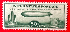 US SC#C18 Air Mail Zeppelin Mint NH OG VF Great centering NO THINS (22-247) - Picture 1 of 3