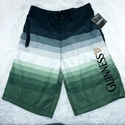 Traje de baño Guinness Beer para hombre talla 32 - verde/blanco/negro a rayas talla - nuevo con etiquetas Foto 1 de 4